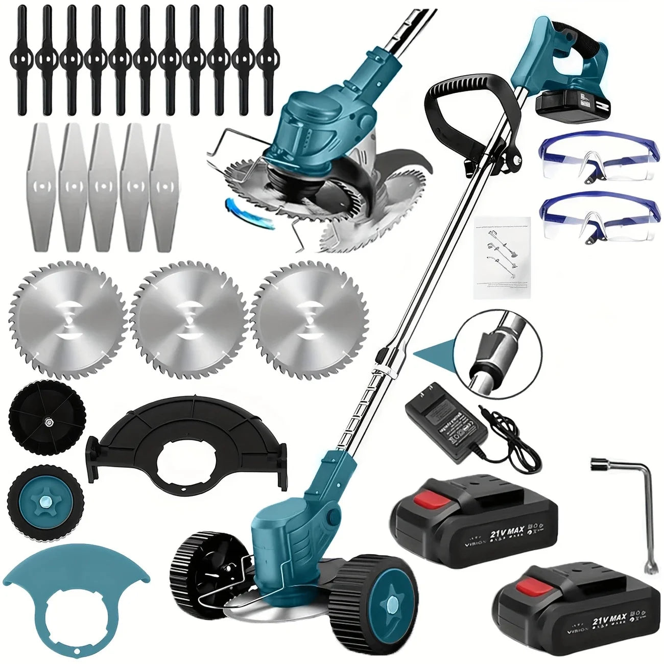 Cordless Lawn Trimmer Edger And Brush Cutter For Garden Maintenance