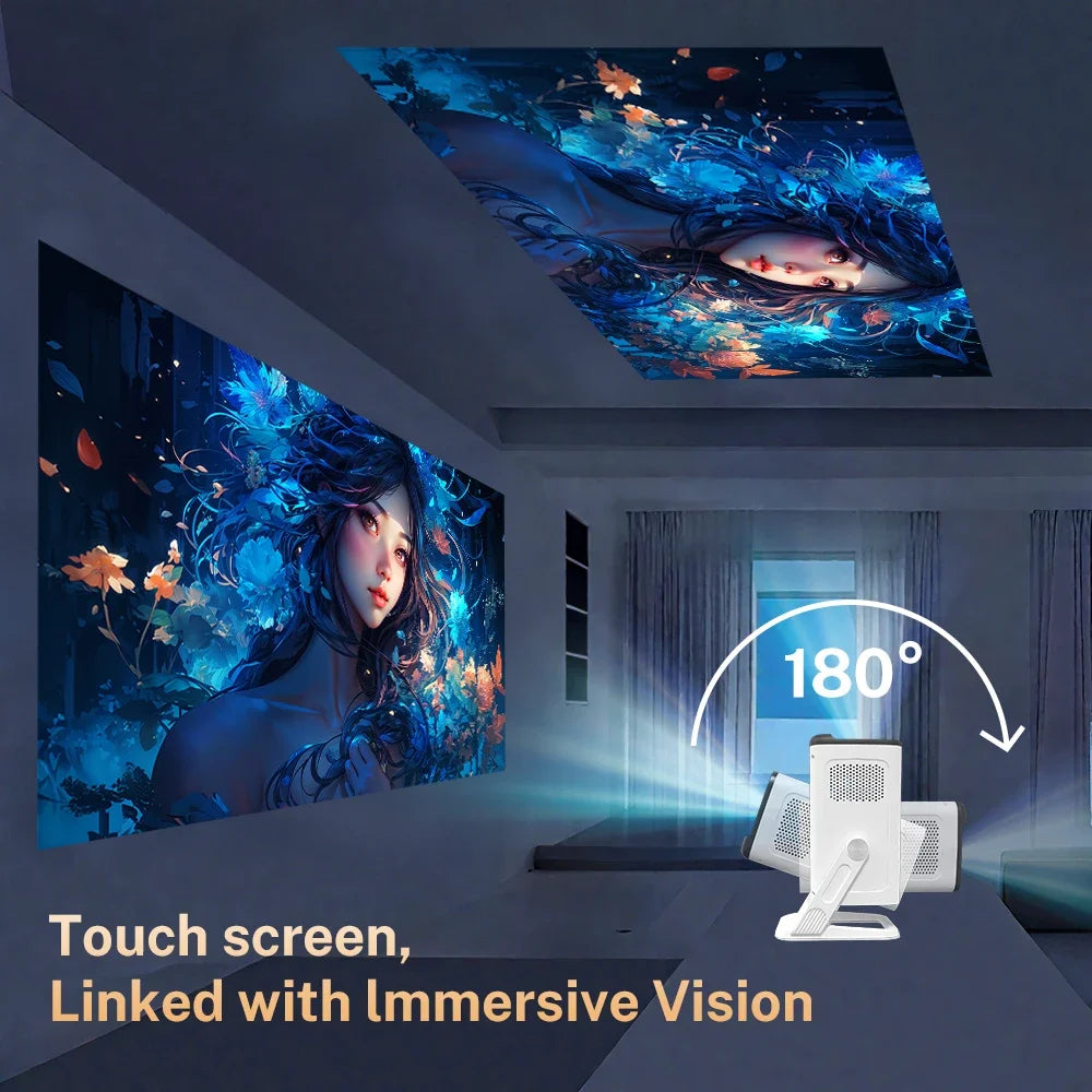 LynCast Mini Projector 1080P 4K Supported WiFi 6 Bluetooth 5.4