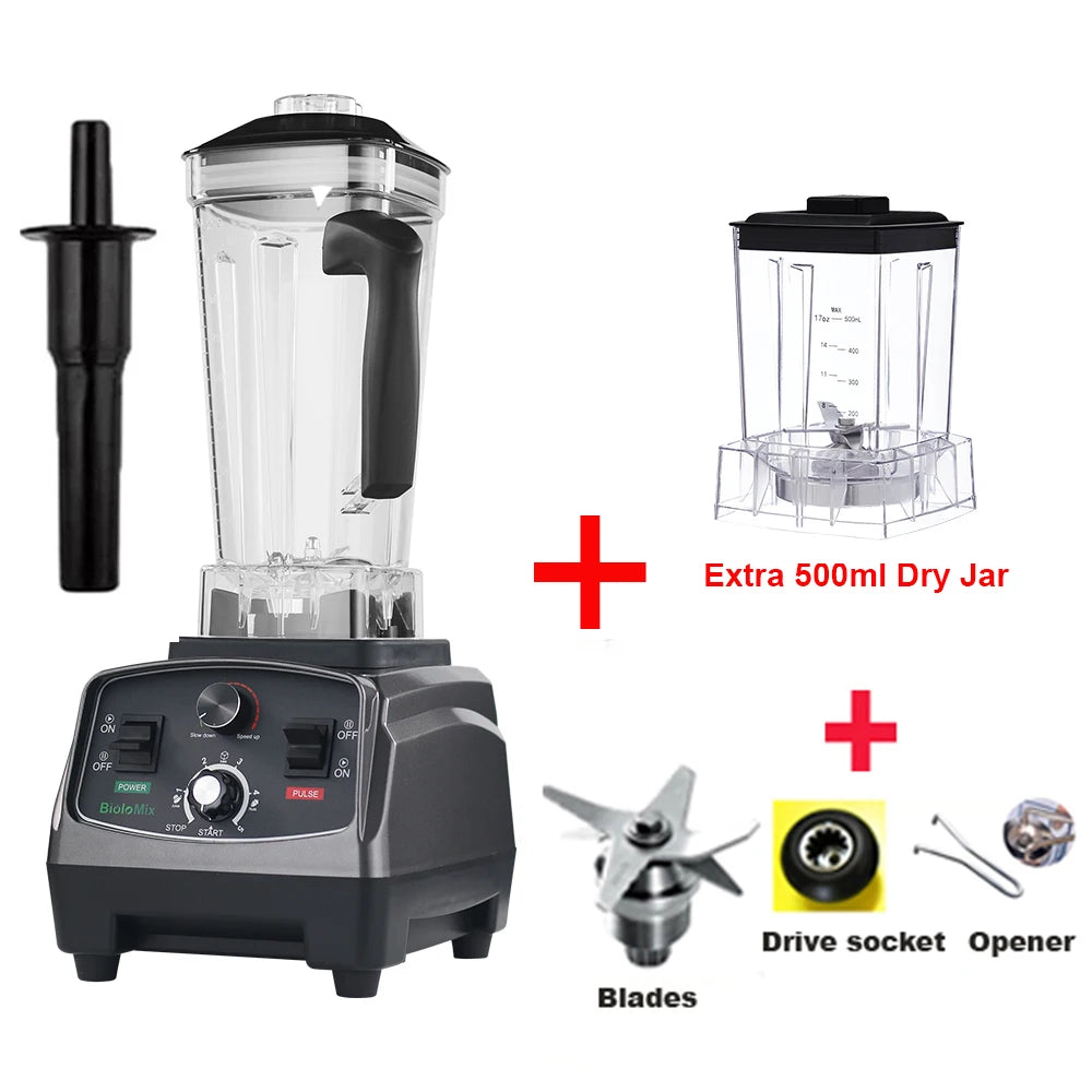 Biolomix 3HP 2200W Heavy Duty Timer Blender Mixer Juicer