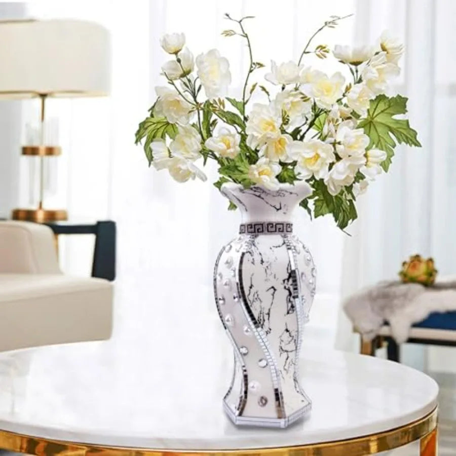 Modern Decorative Rhinestone Vase for Centerpiece Display