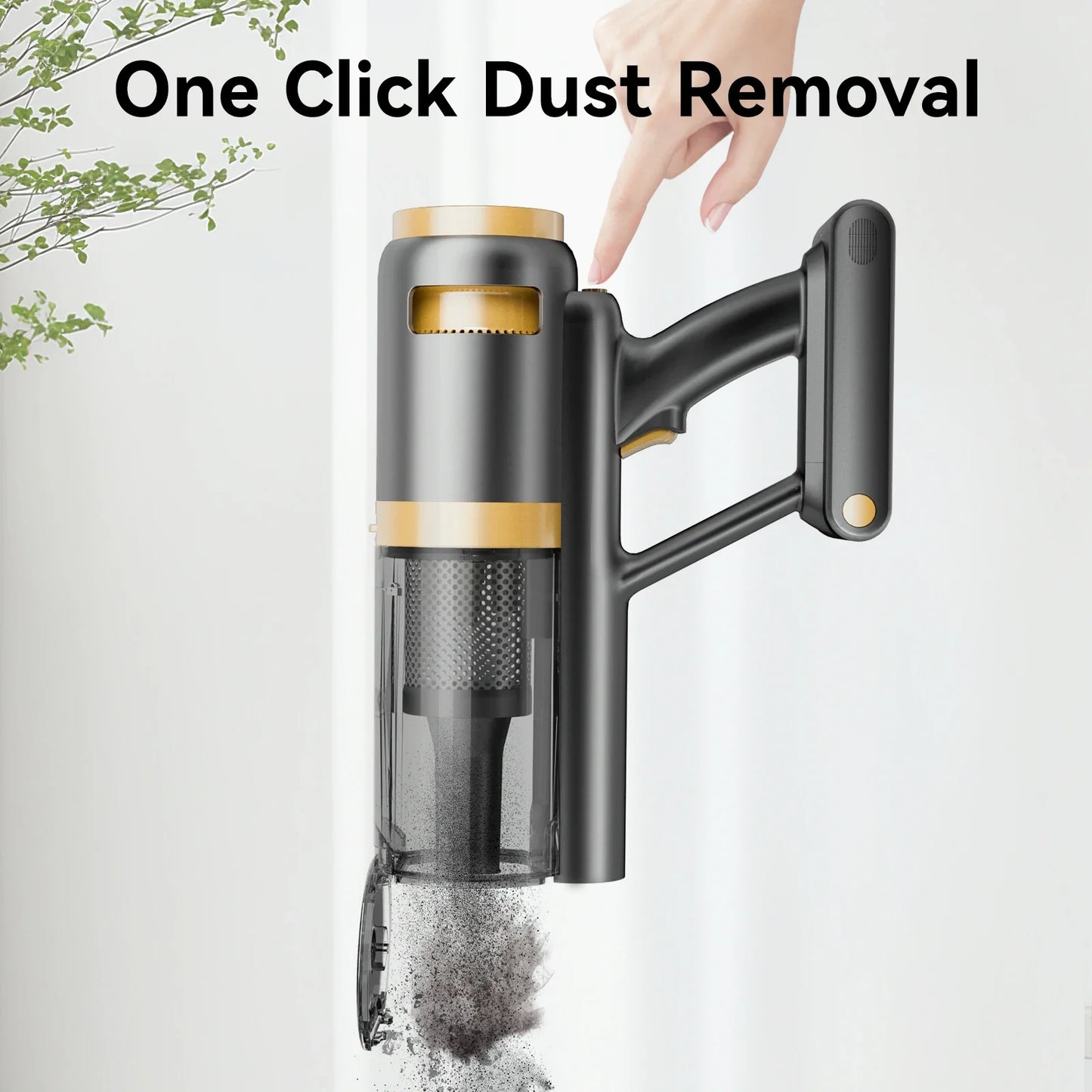 E.LUO Cordless Stick Vacuum Cleaner Two In One Handheld Dust Cleaner