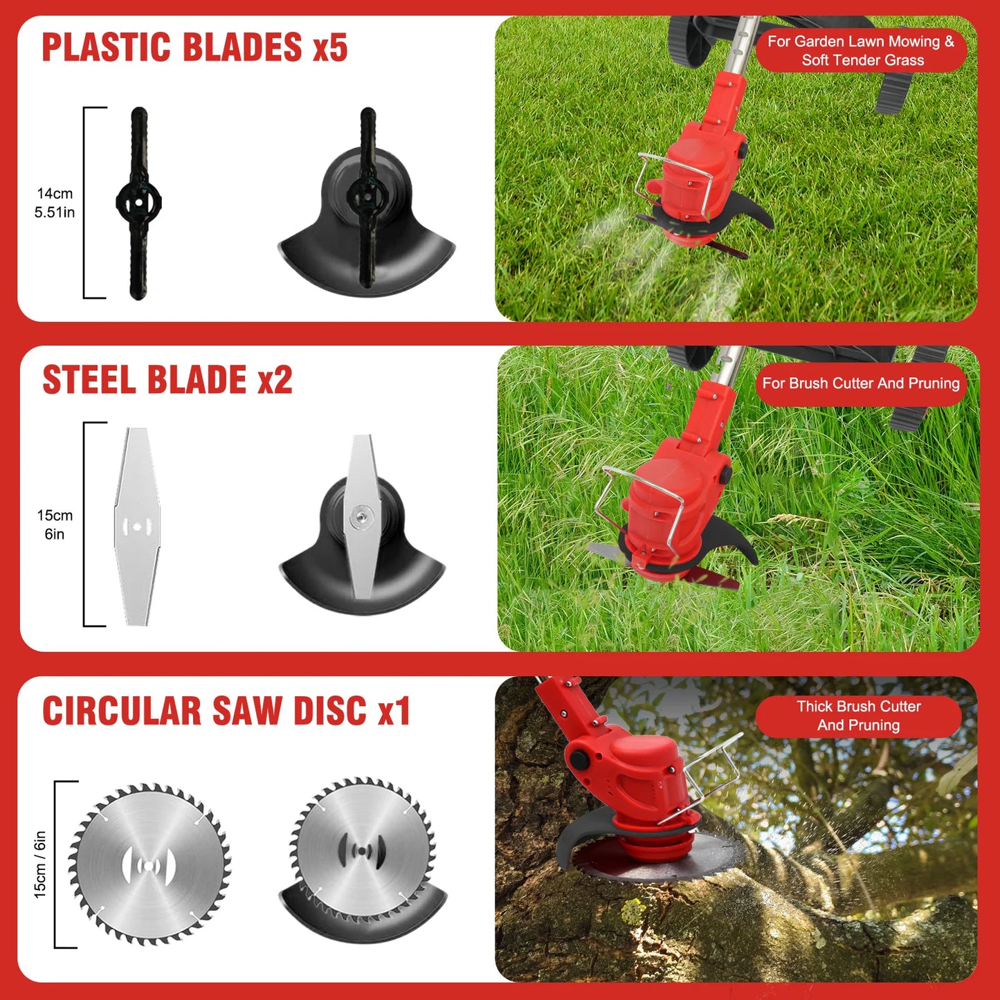 Cordless Grass Trimmer Edger 21V Battery And Charger Included