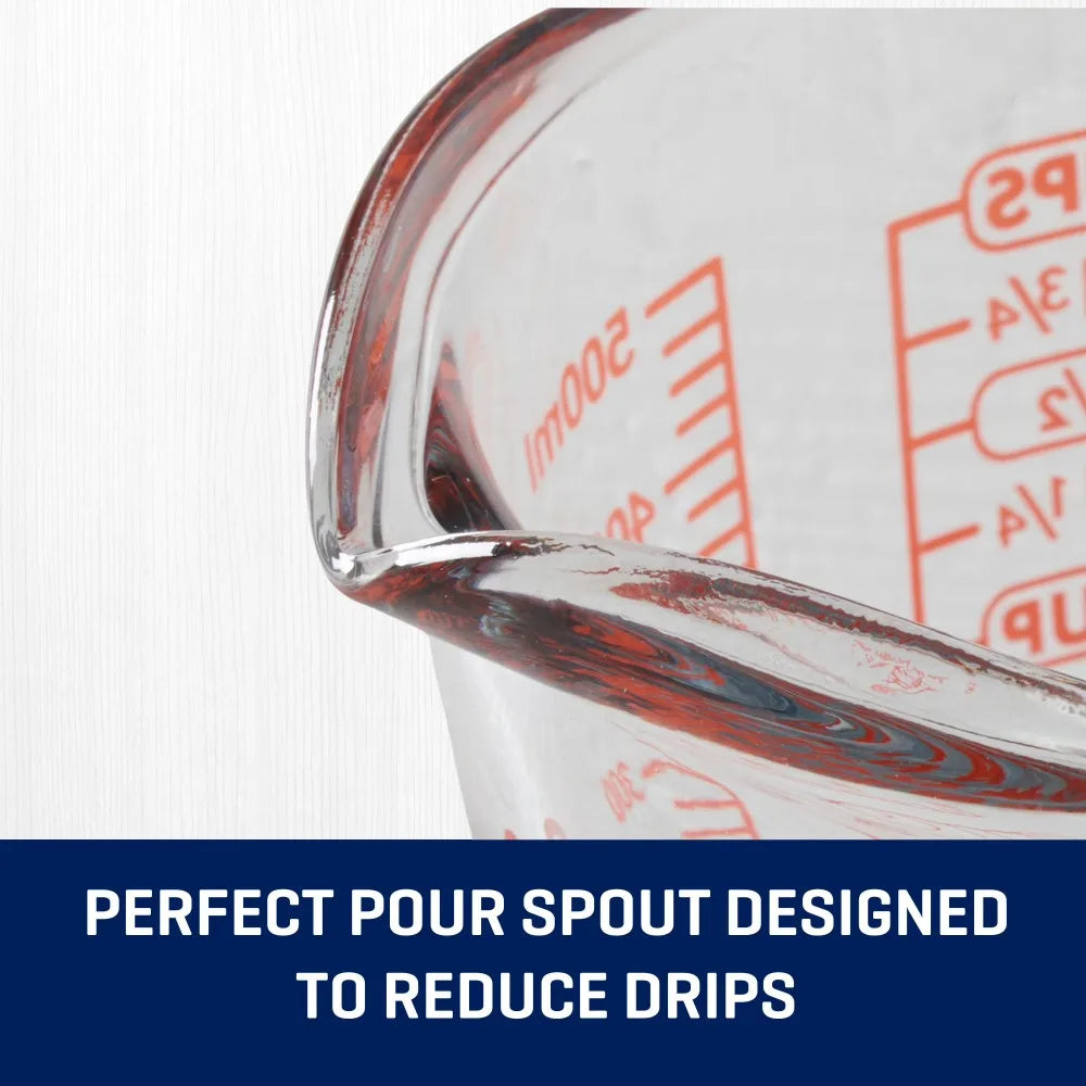Glass Measuring Cup With Spout And Handle For Liquids