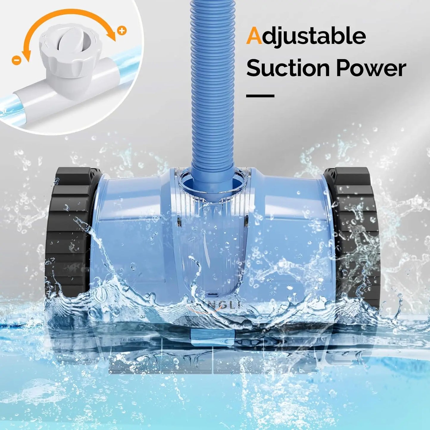 Pool Vacuum Cleaner Suction Side Wall-Climbing For Ground Pools