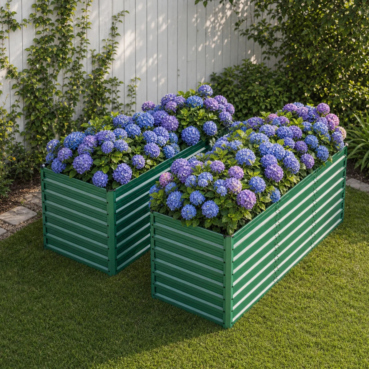Raised Garden Bed Kit With Galvanized Rustproof Steel Easy Assembly