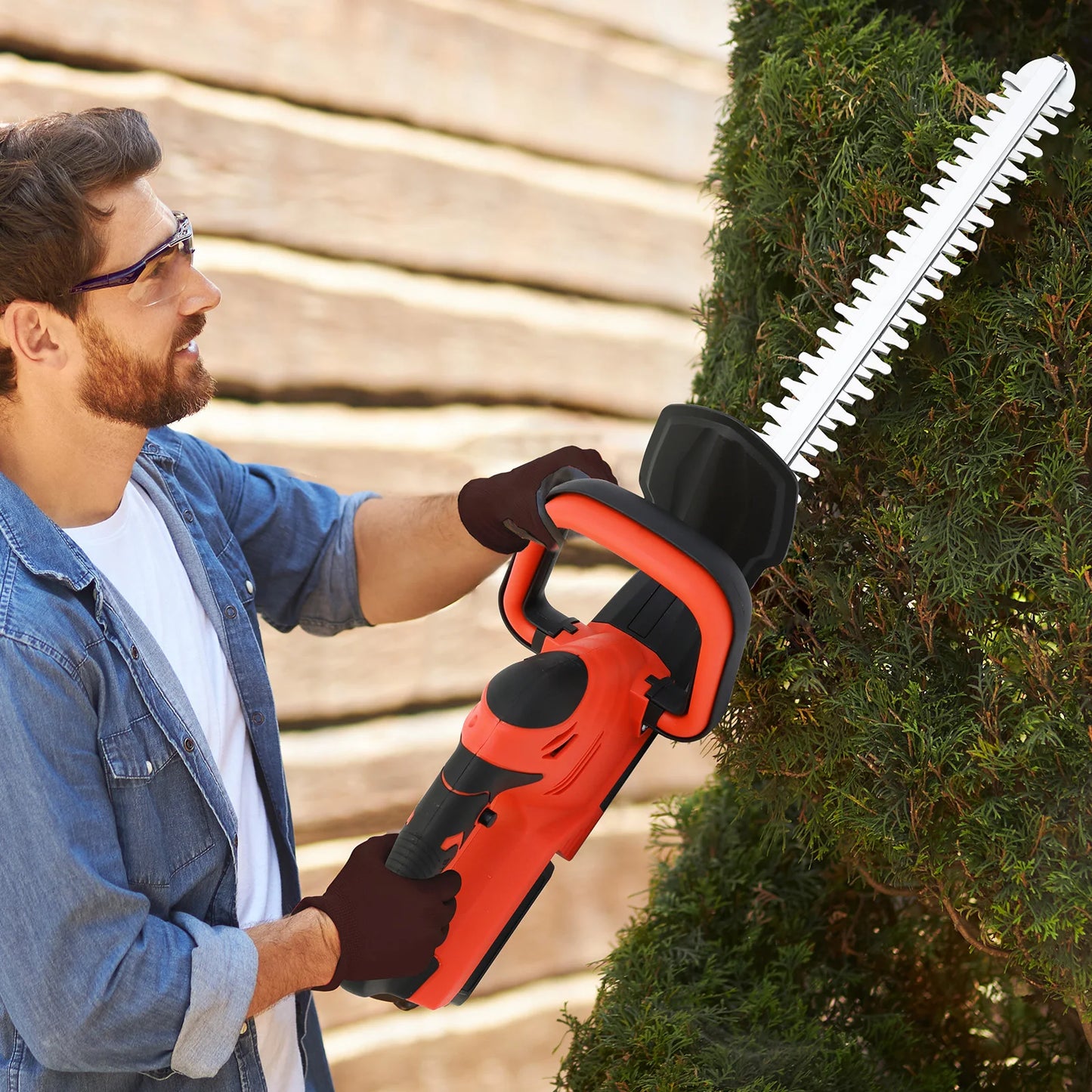 Cordless Hedge Trimmer With Battery And Charger For Yard Care