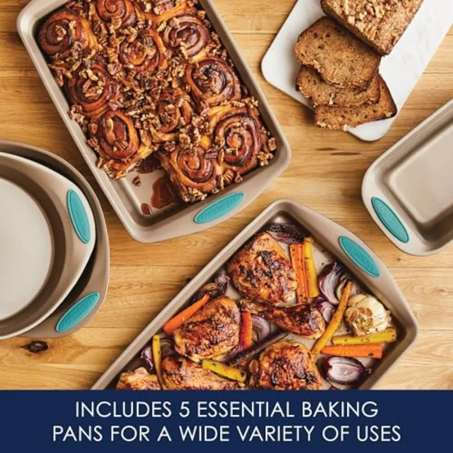 Bakeware Set With Nonstick Bread Pans And Cookie Sheets