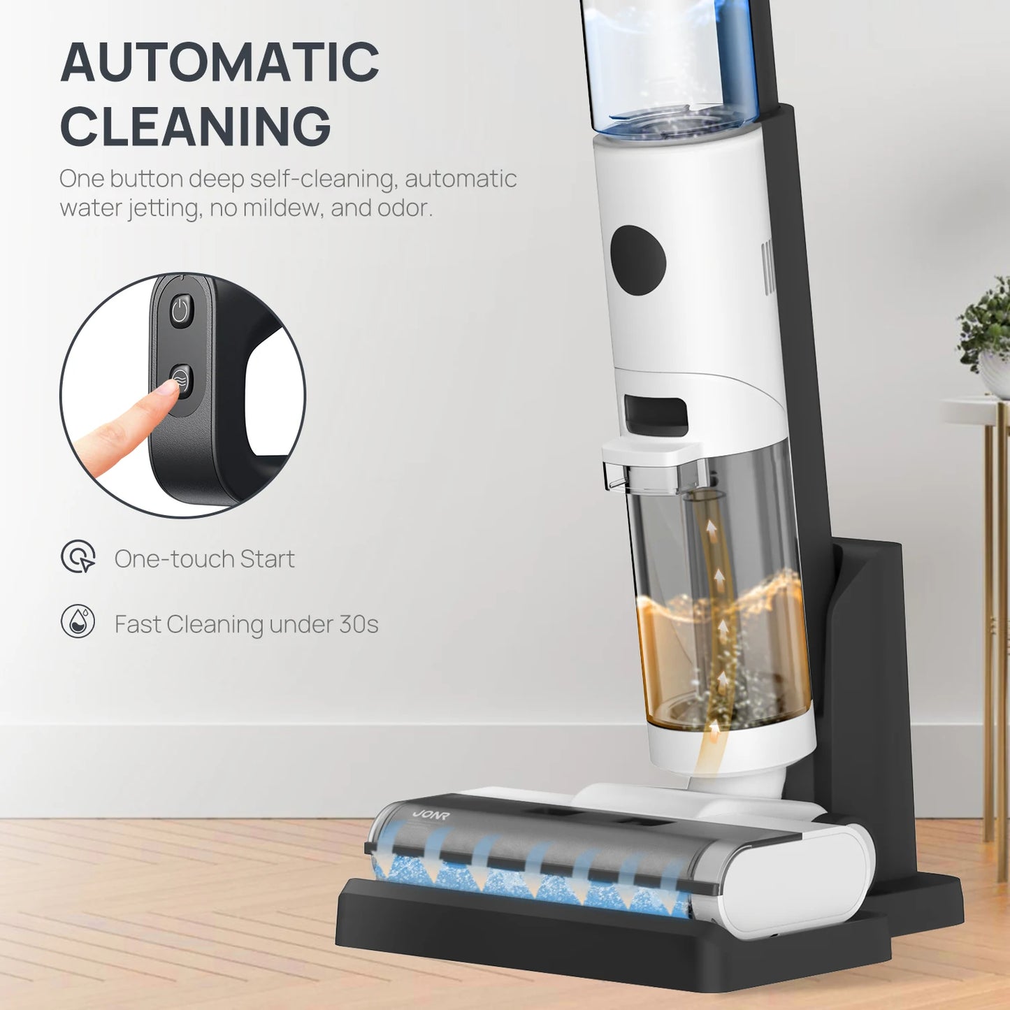 Jonr Ed12 Wet Dry Smart Vacuum Floor Cleaner Wireless Mop
