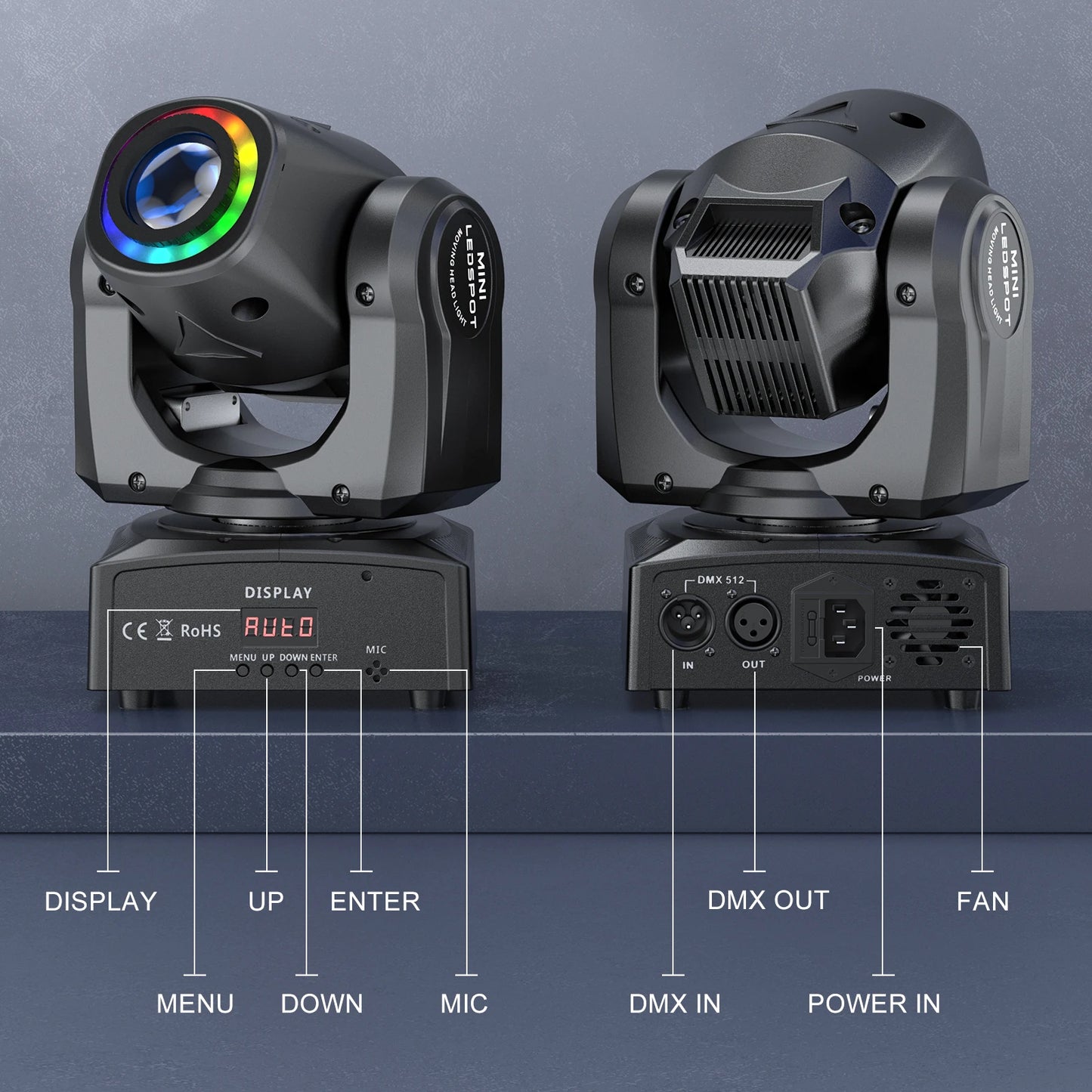 Datewink 120W LED Beam Moving Head DMX512 Stage Light
