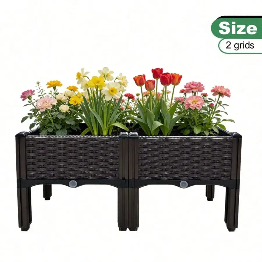 Modular Raised Garden Bed With Legs Three Unit Planter Box