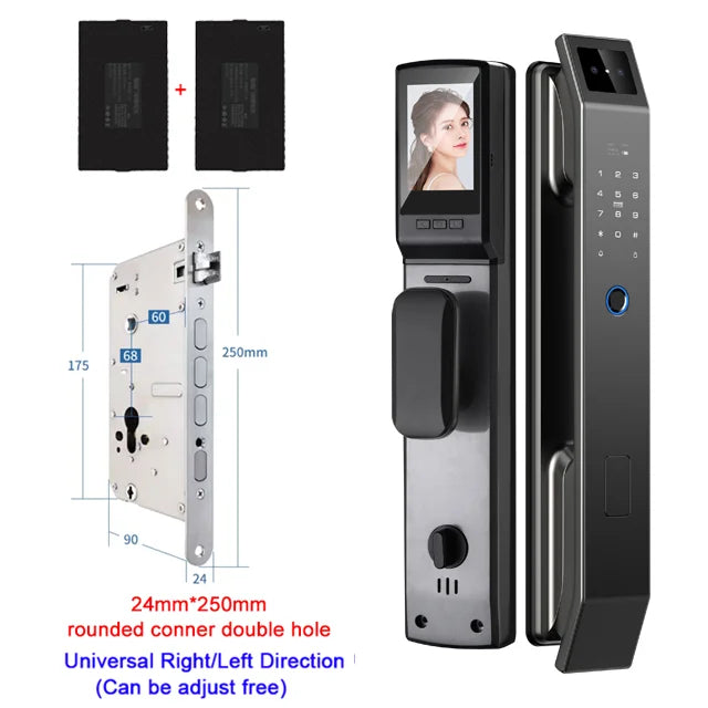 YKESDL 3D Face Recognition Fingerprint Door Lock With Camera