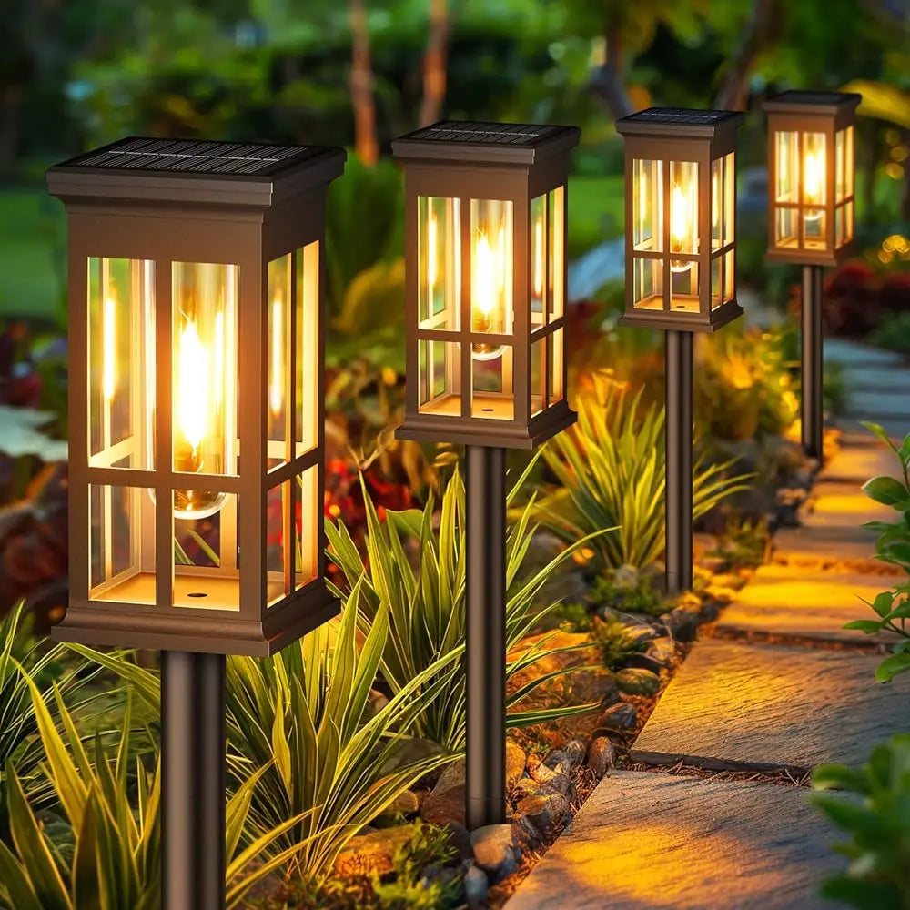 Solar Pathway Lights Outdoor LED Lamp IP65 Waterproof Garden