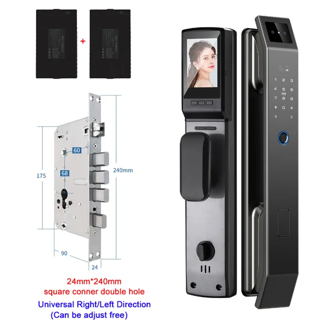 YKESDL 3D Face Recognition Fingerprint Door Lock With Camera