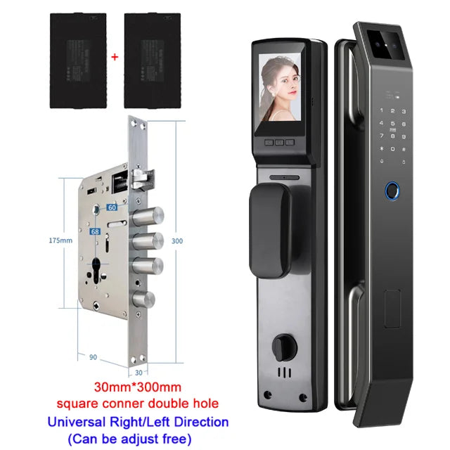 YKESDL 3D Face Recognition Fingerprint Door Lock With Camera