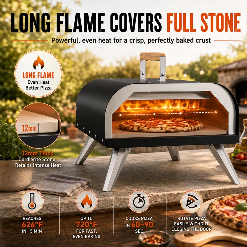 Outdoor Pizza Oven Portable Propane And Wood Fired Grill