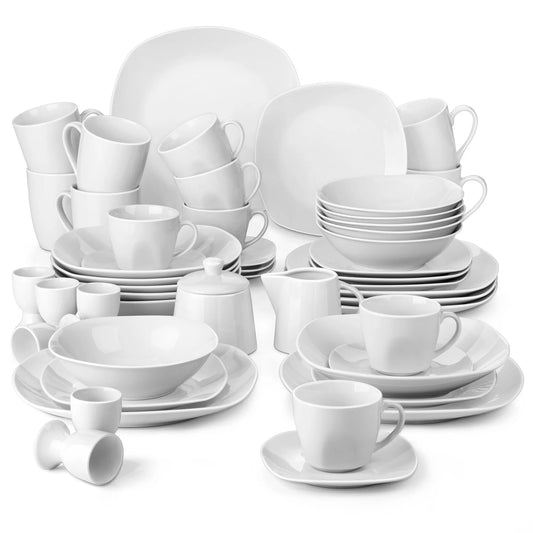 MALACASA Elisa 50 Piece Tableware Dinner Set For 6