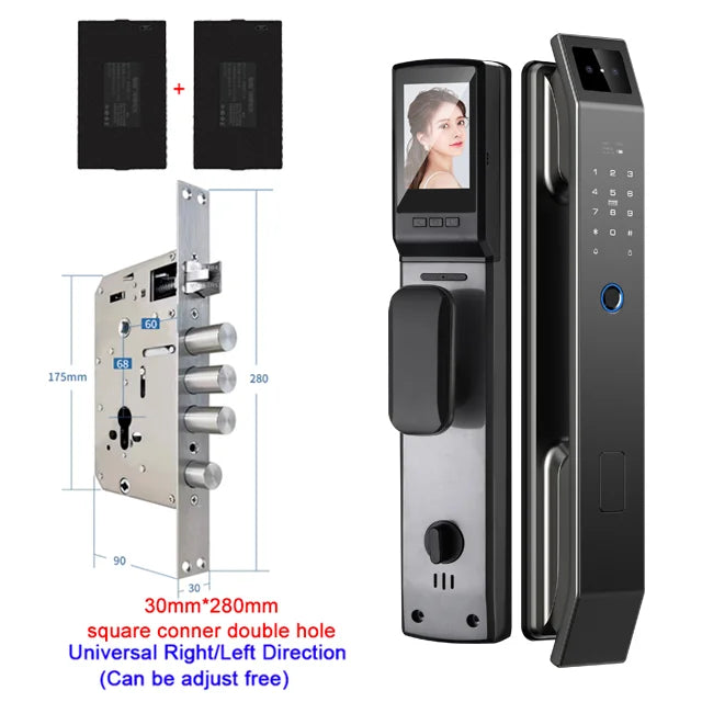 YKESDL 3D Face Recognition Fingerprint Door Lock With Camera