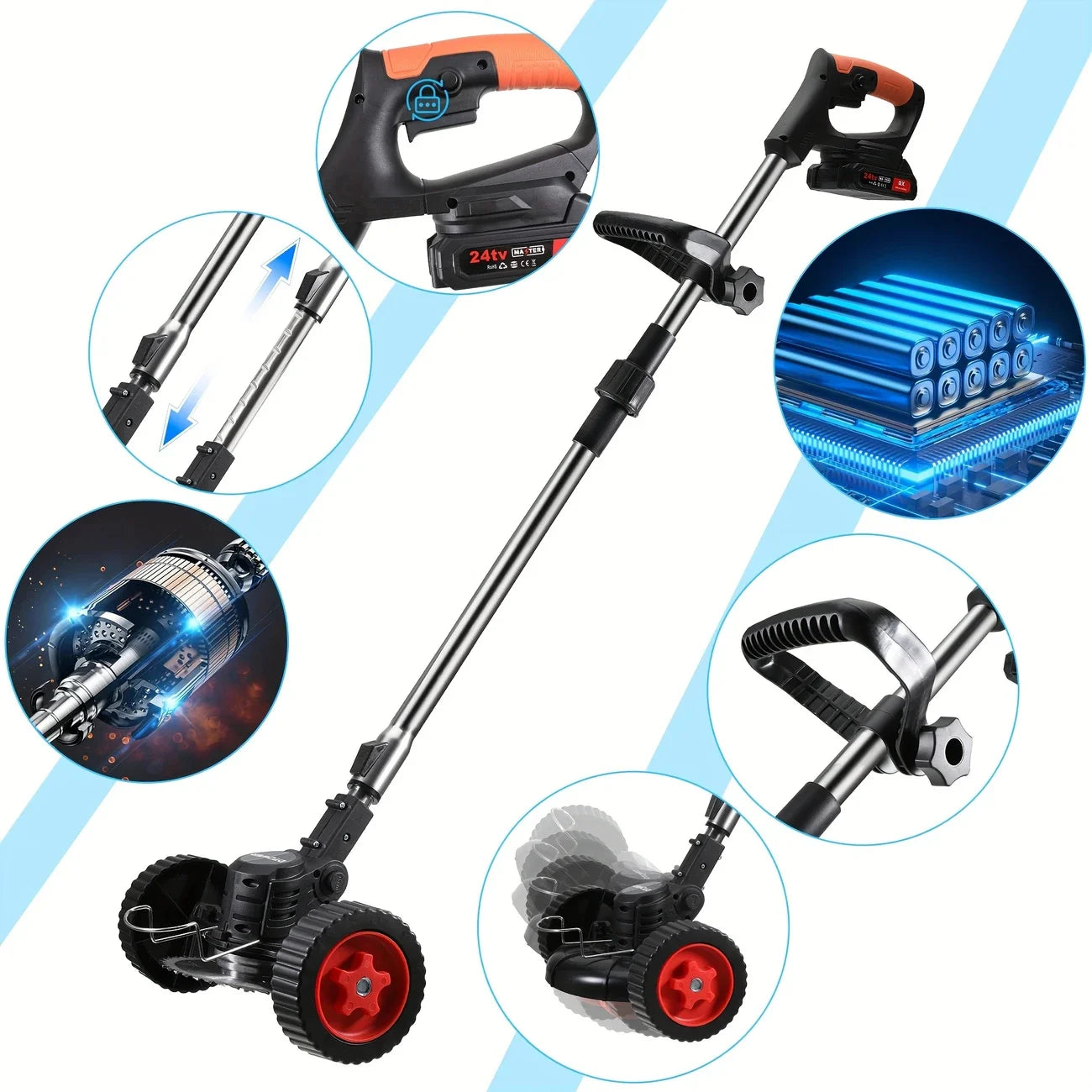 Cordless Lawn Trimmer And Edger For Garden And Yard