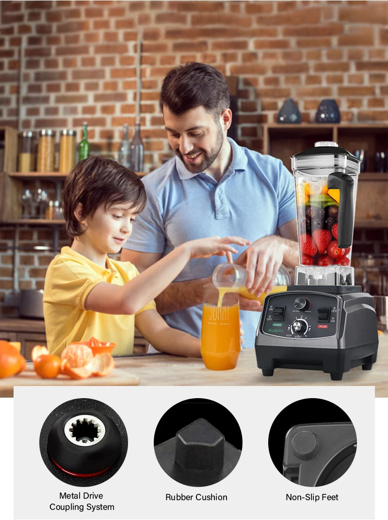 Biolomix Commercial Timer Blender Mixer Juicer For Smoothies