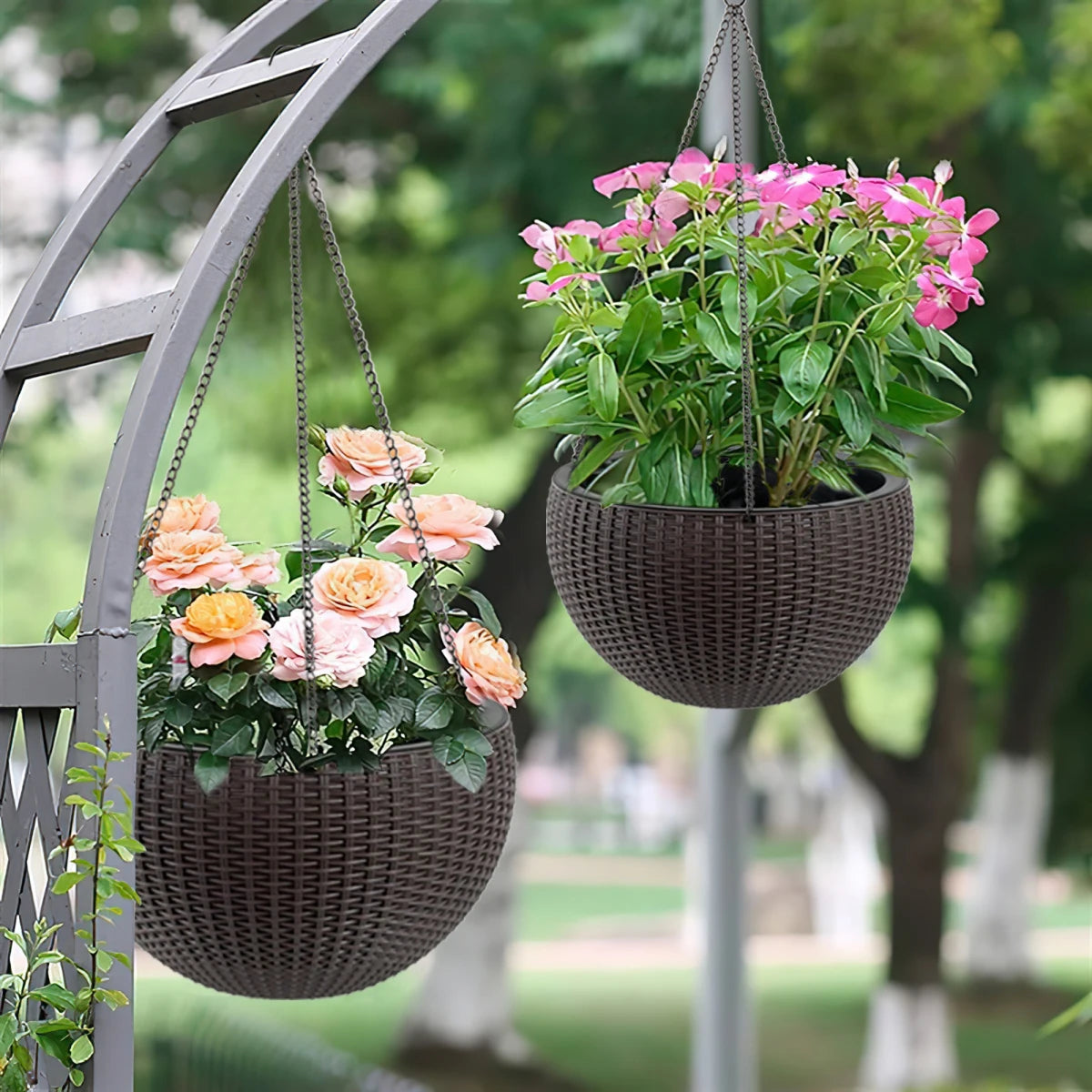 Self-Watering Plant Pot With Drainage Holes Tray Water Level Monitor