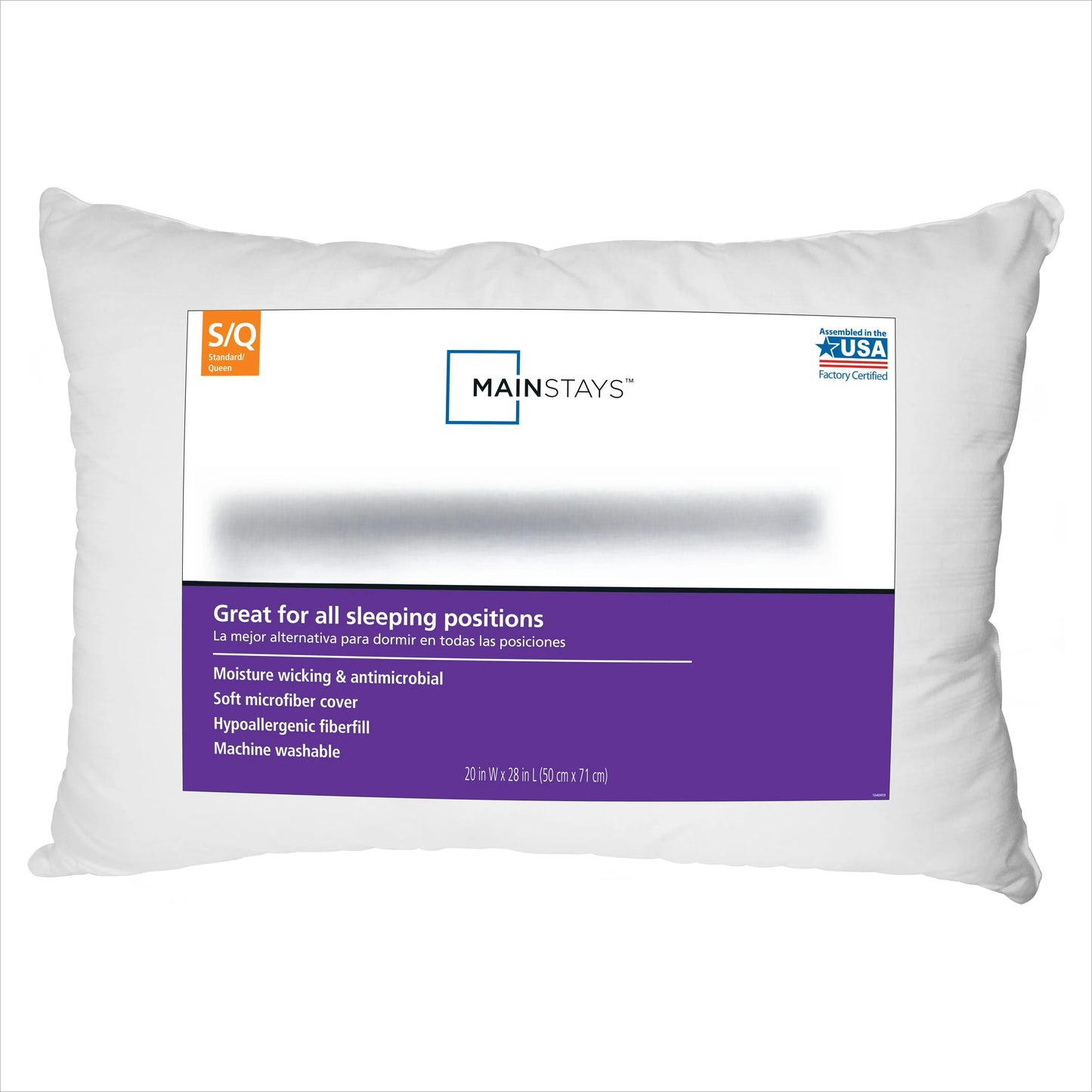 Comfort Complete Bed Pillow 2 Pack Standard Queen