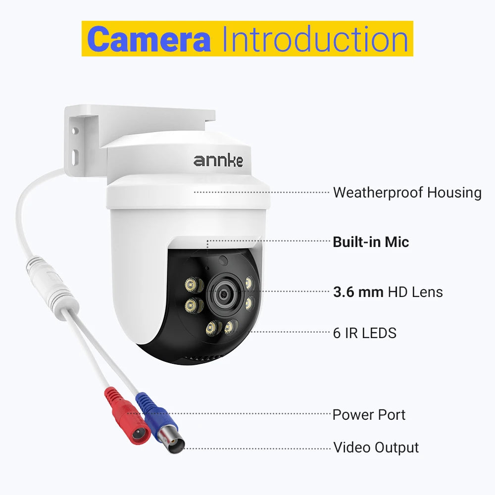 ANNKE 5MP Dome Outdoor Camera Kit With 8 Channel IP65