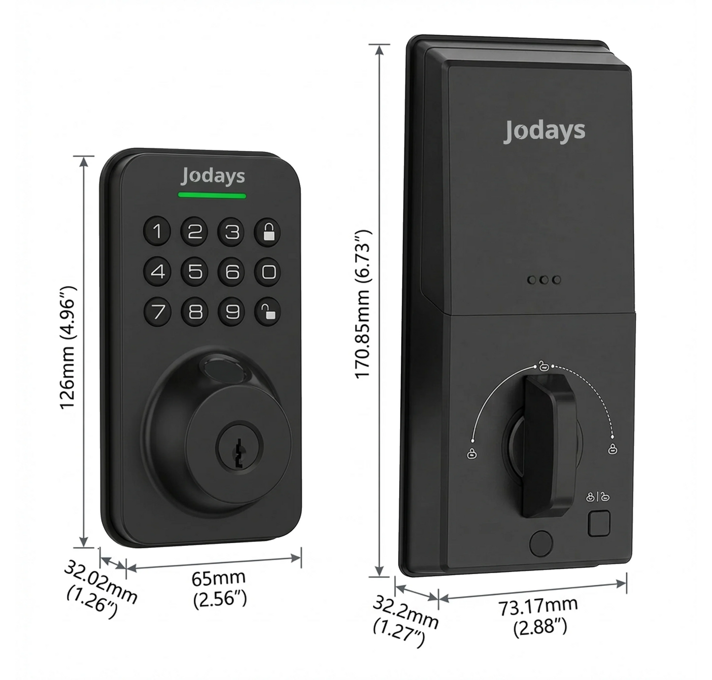 Jodays Smart Deadbolt Lock With Fingerprint And Keypad
