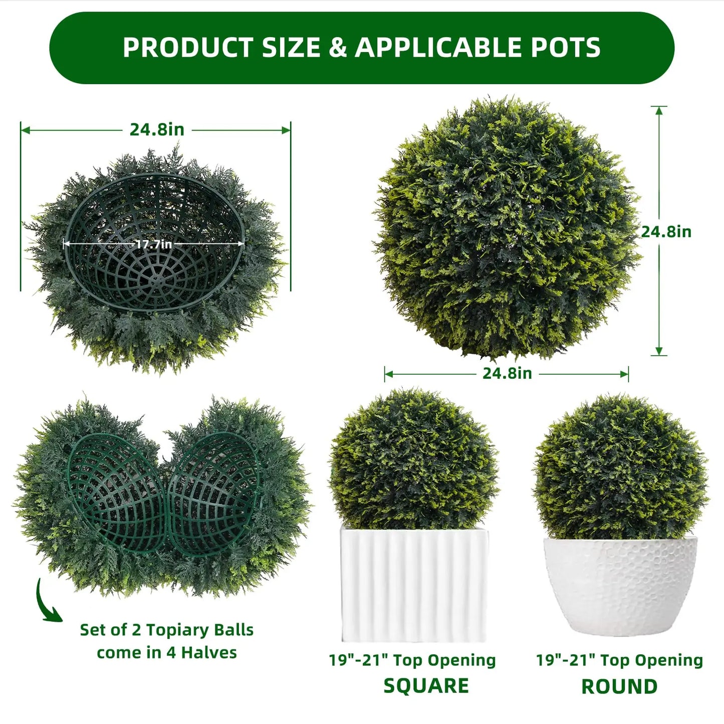 Studyset Outdoor Topiary Balls Set Of Two For Garden Decor