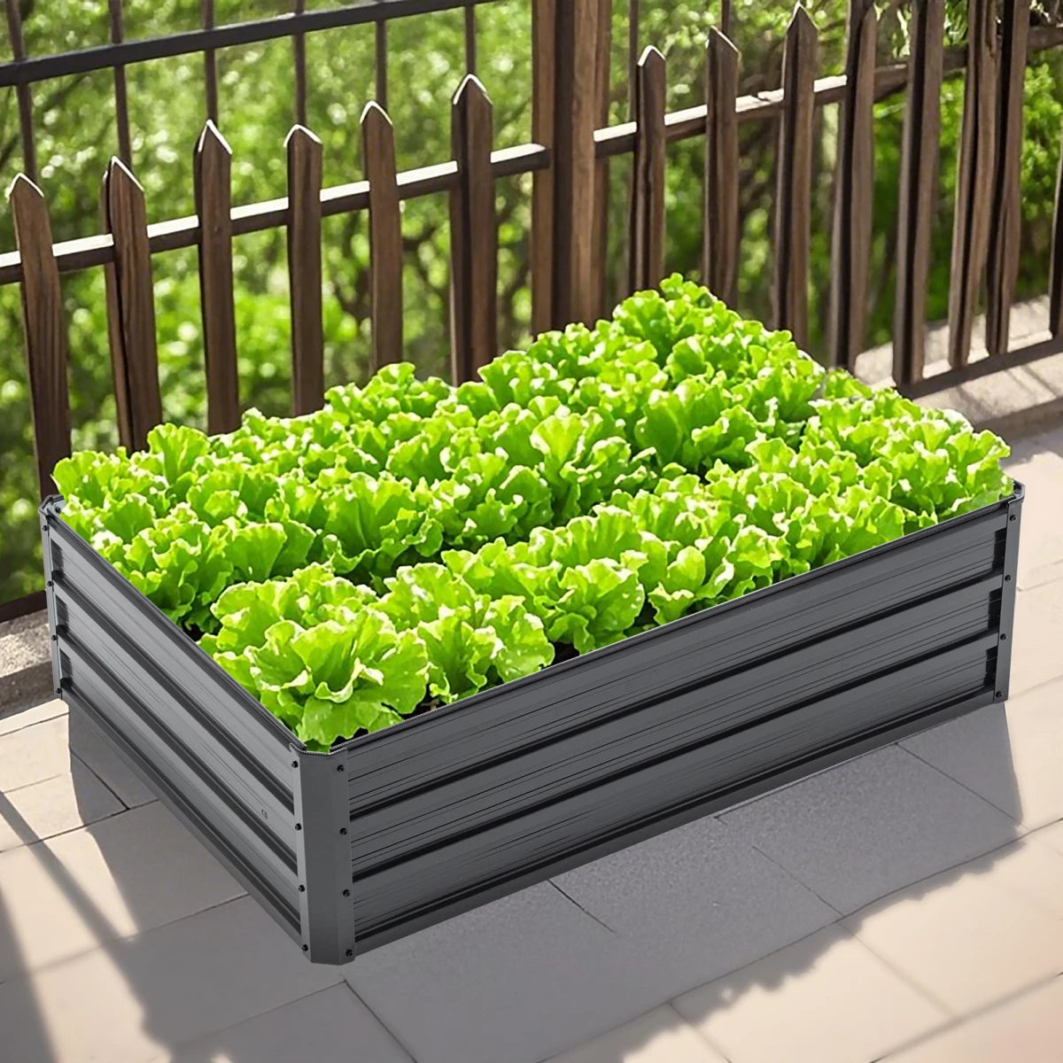 Raised Garden Bed Kit With Galvanized Rustproof Steel Easy Assembly