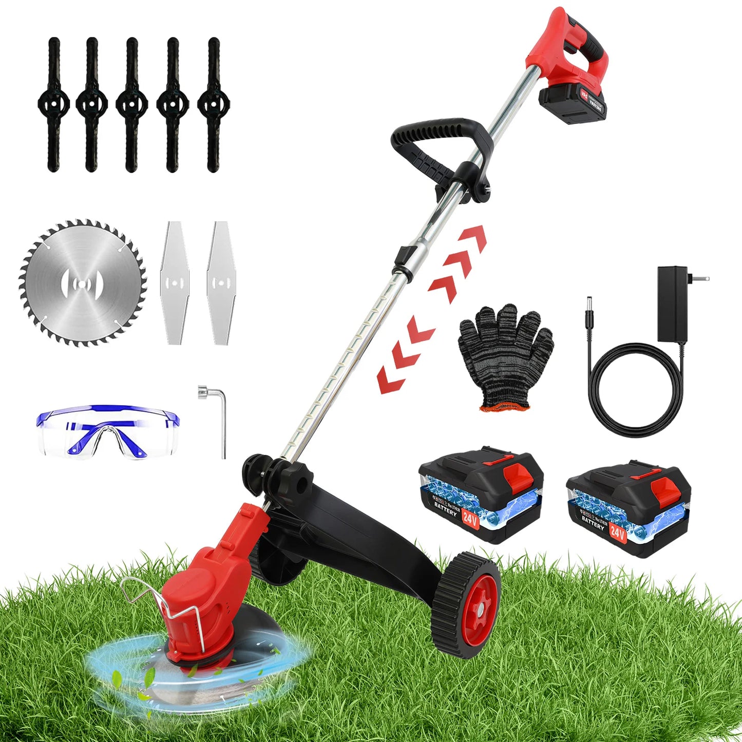 Cordless Grass Trimmer Edger 21V Battery And Charger Included
