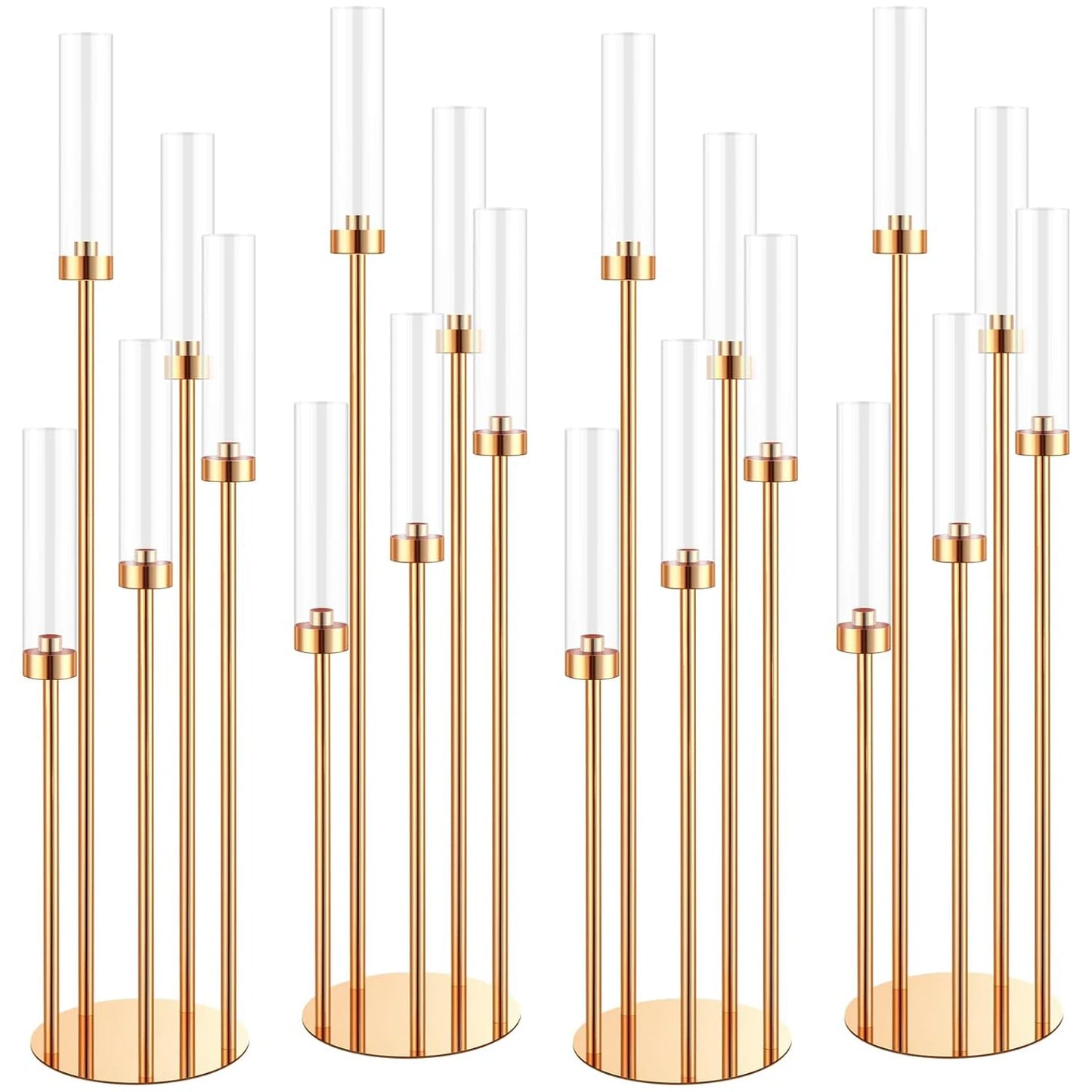 Metal Floor Candelabra Set For Wedding 5-Arm Centerpiece Candlesticks