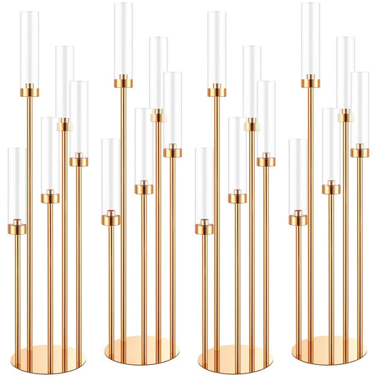 Metal Floor Candelabra Set For Wedding 5-Arm Centerpiece Candlesticks