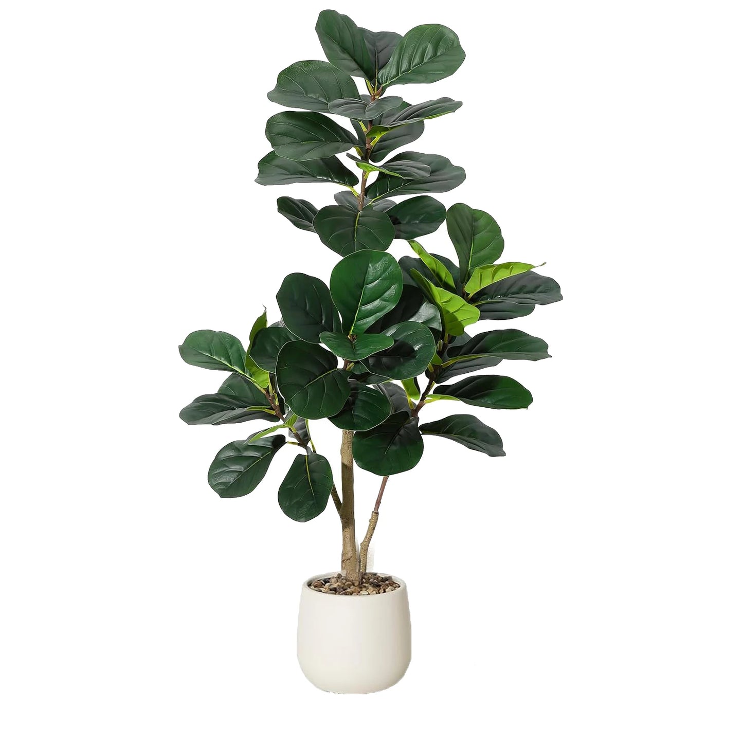 HiMISS Fiddle Leaf Fig Tree In Planter Artificial Realistic