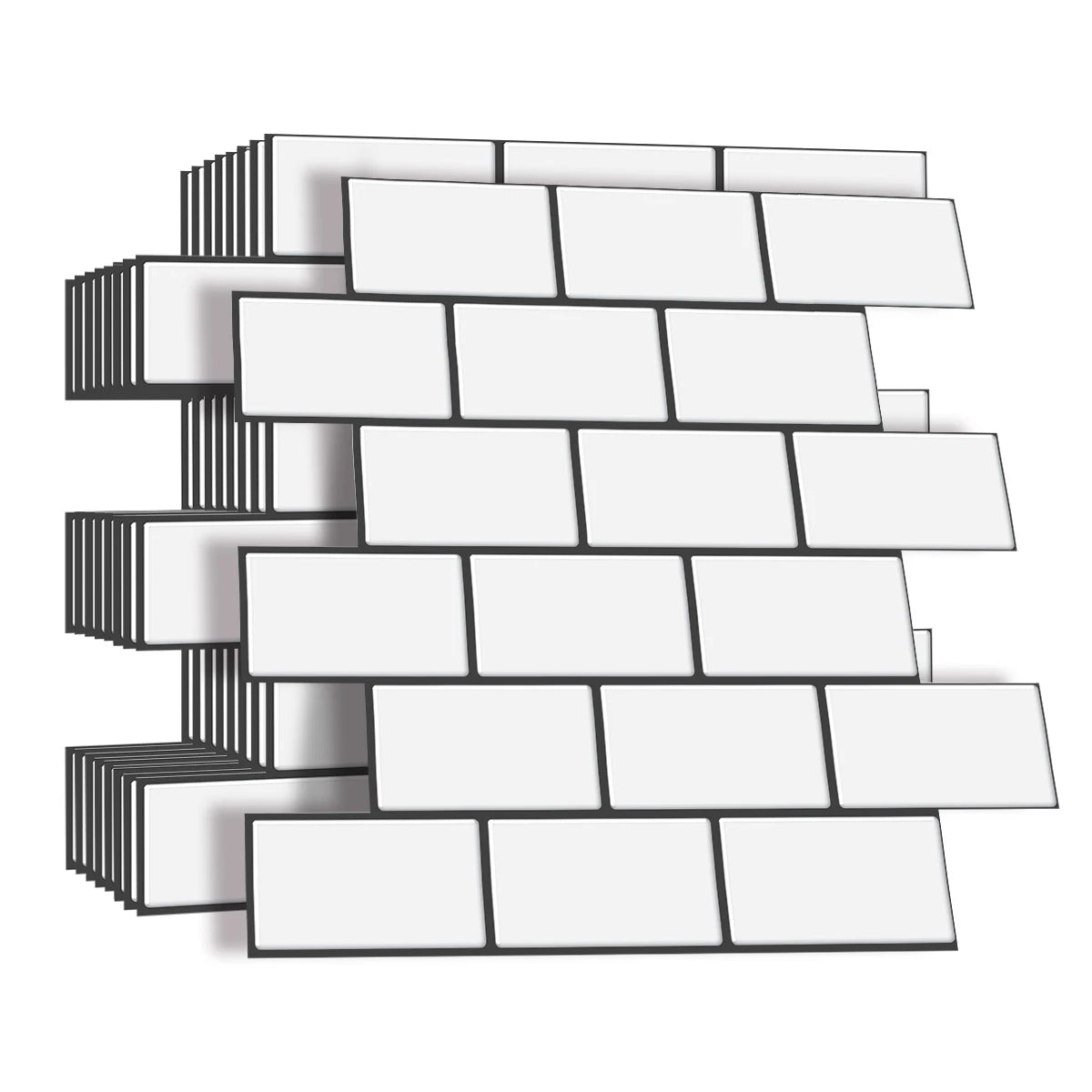Subway Wall Stickers Peel And Stick 3D Brick Vinyl Wallpaper