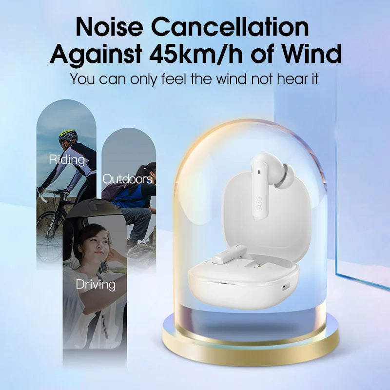 QCY HT05 ANC Wireless Earphones 40dB Noise Cancellation Bluetooth 5.2