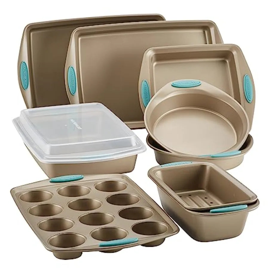 Bakeware Set With Nonstick Bread Pans And Cookie Sheets