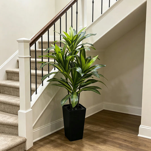 HiMISS Dracaena Artificial Tree In Planter For Indoor Decor