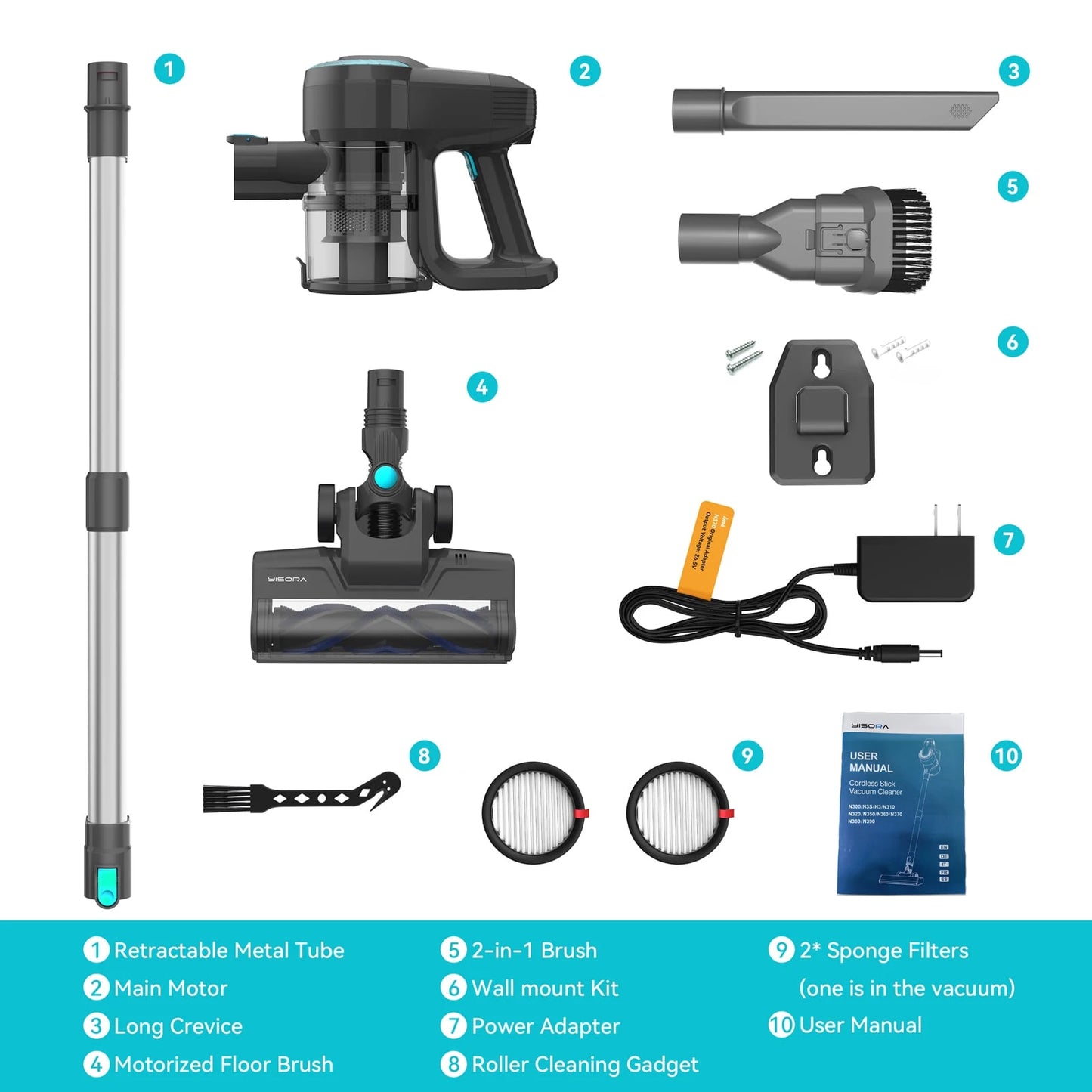 INSE Cordless Upright Vacuum Cleaner 20KPa Ultra Lightweight