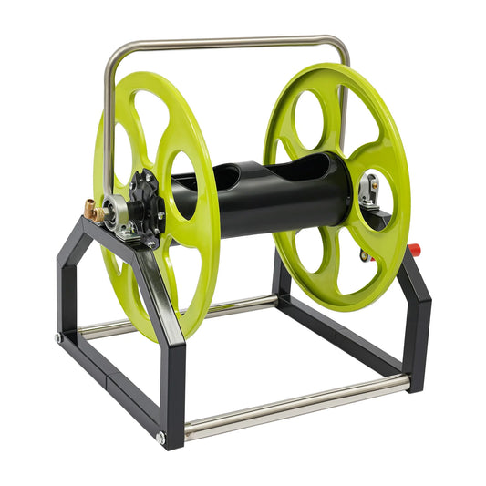 Garden Hose Reel With 360 Degree Swivel Nozzle And Crank