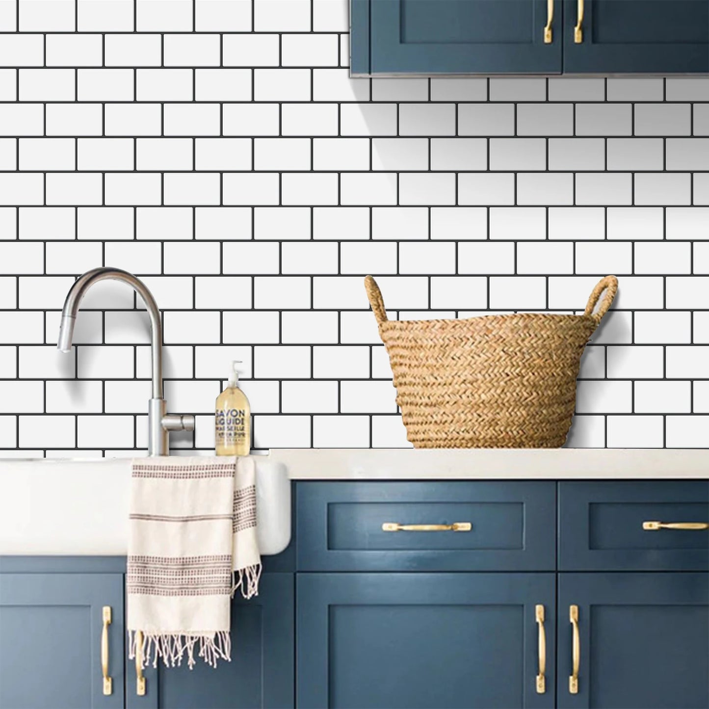 Subway Wall Stickers Peel And Stick 3D Brick Vinyl Wallpaper