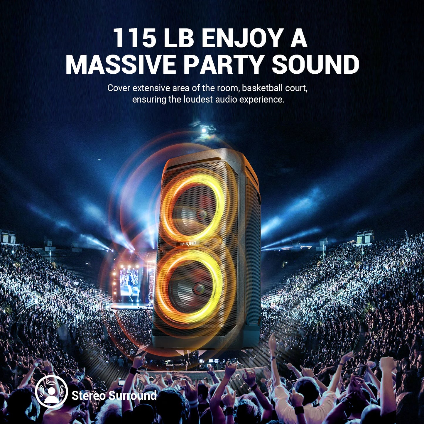 W-King T11 100W Bluetooth Speaker IPX6 Waterproof Portable