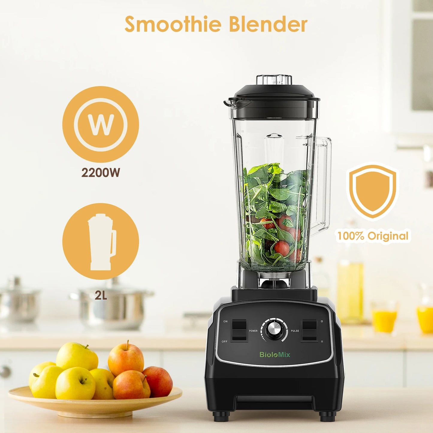 Biolomix Heavy Duty Commercial Blender Mixer Juicer For Smoothies