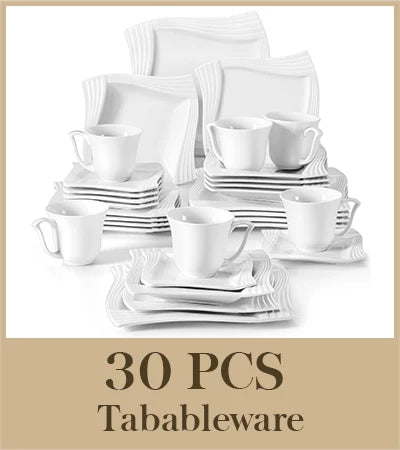 MALACASA Amparo Porcelain Dinnerware Set For Everyday Use