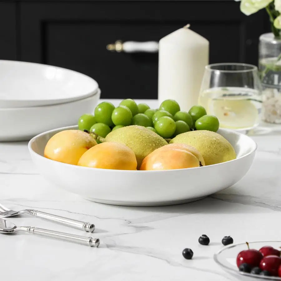 Porcelain Pasta Bowls Set Of 4 For Large Servings Generous