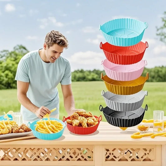 Silicone Baking Pans For Air Fryer Set Nonstick Cake Molds