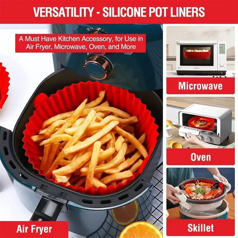 Silicone Baking Pans For Air Fryer Set Nonstick Cake Molds