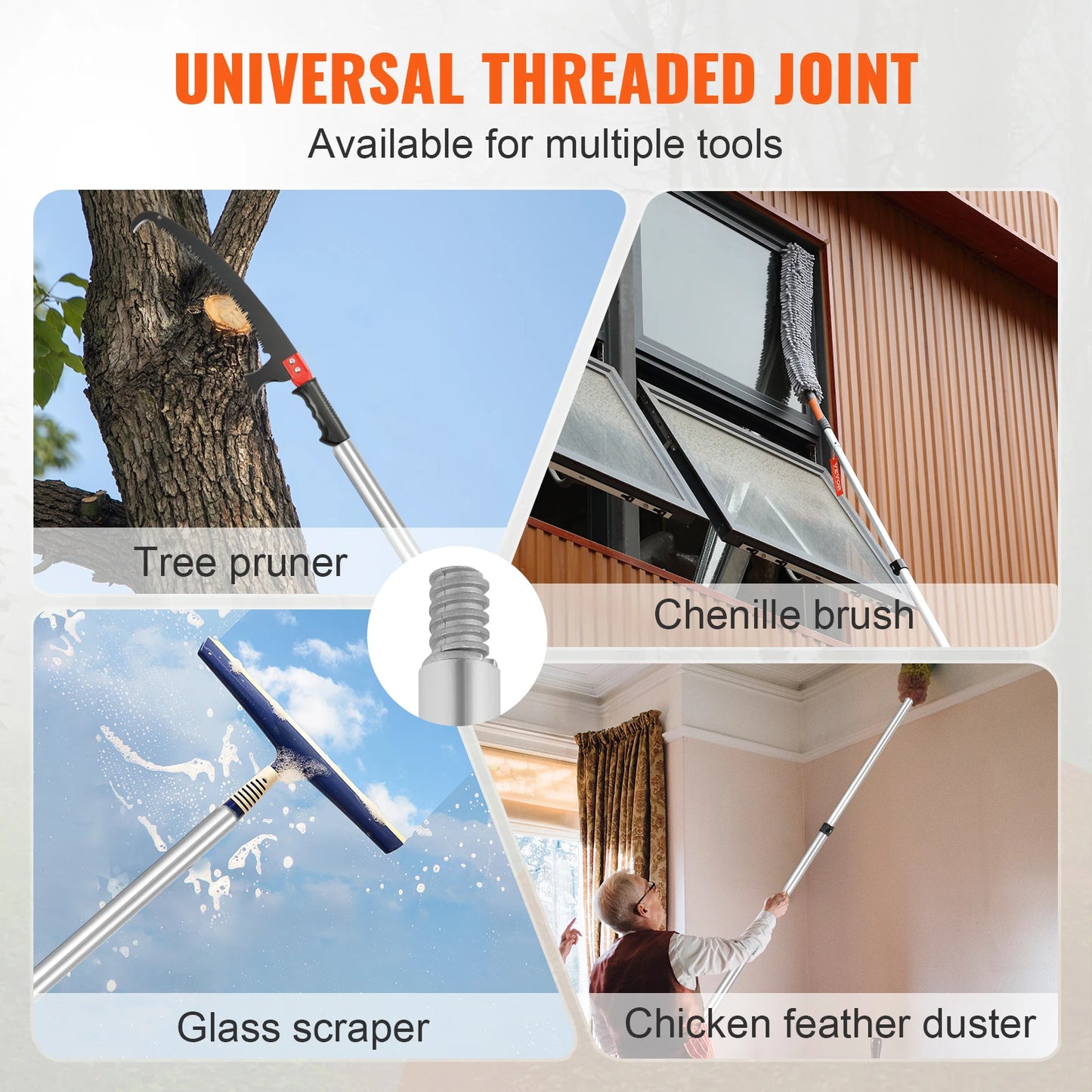SucceBuy Telescopic Pole Saw Pruner With Sharp Steel Blade