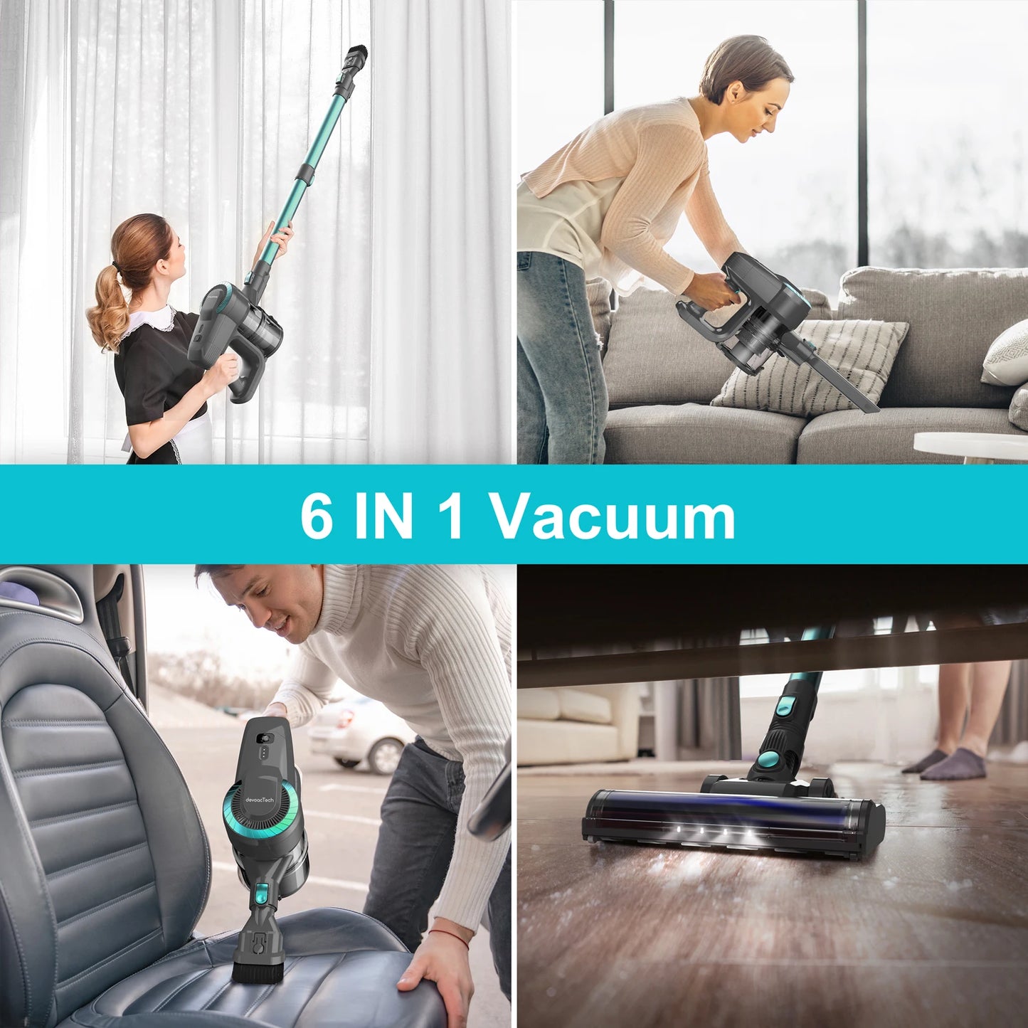 INSE Cordless Upright Vacuum Cleaner 20KPa Ultra Lightweight