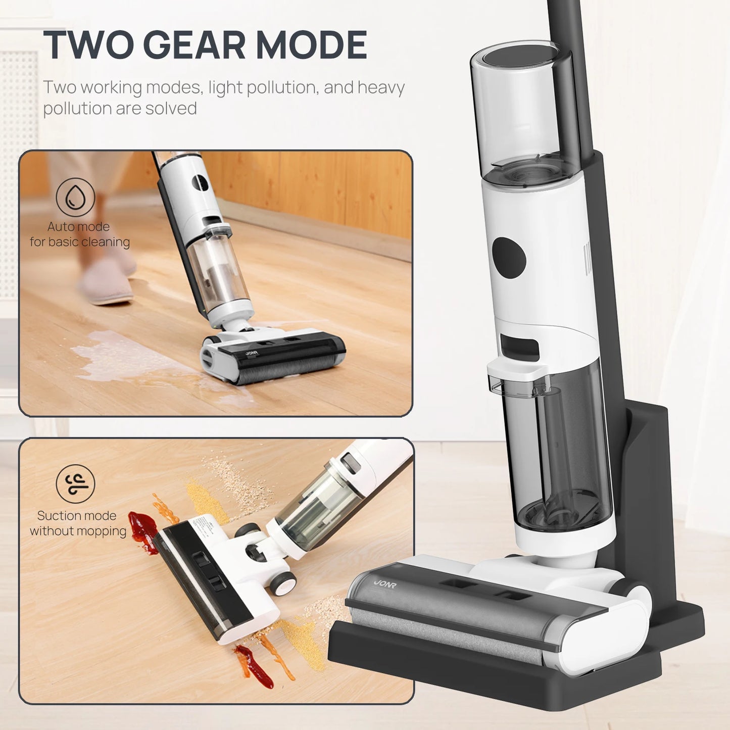 Jonr Ed12 Wet Dry Smart Vacuum Floor Cleaner Wireless Mop