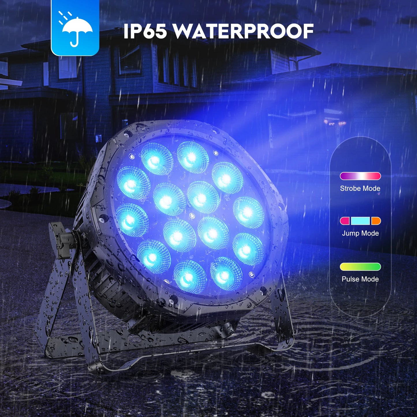 U'King Waterproof LED Par Light 4PCS DMX512 RGBW Stage Lighting